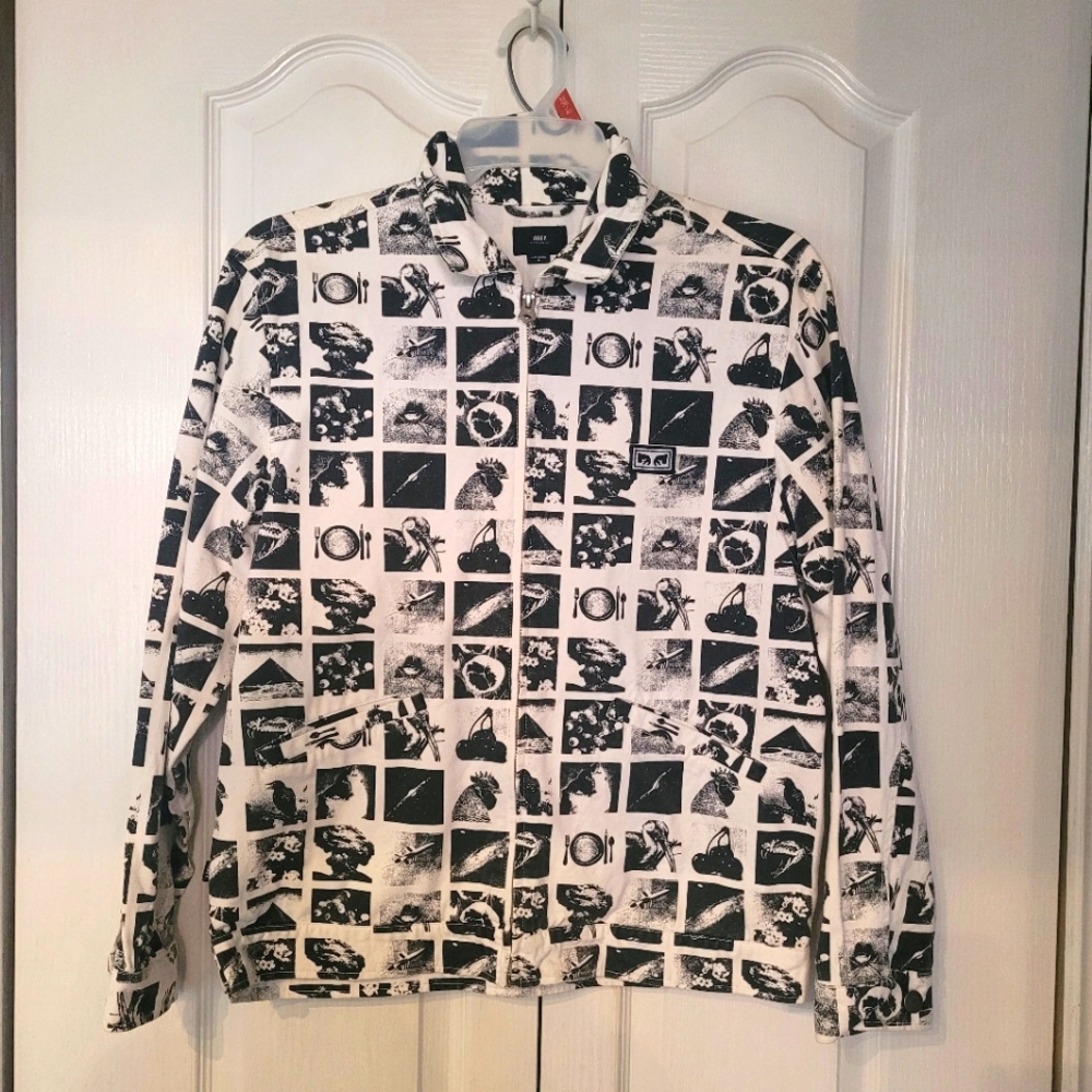 Obay Propaganda Black and White Graphic Men's Jacket